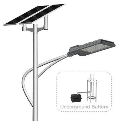 SGS Pvoc High Power 12m 120W LED Split Solar Street Light Q235 Galvanized Poles 3 Years Warranty Waterproof IP65 CE RoHS IEC Certified