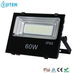 60W Slim LED Flood Light Aluminum Outdoor Lighting LED Solar Light with Panel Rechargeable