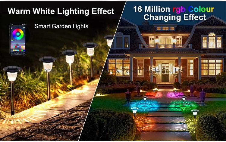 New RGB Smart LED Solar Street Light, IP55 Solar Garden Light, APP Control Solar Lamp, Networking Solar Lawn Light