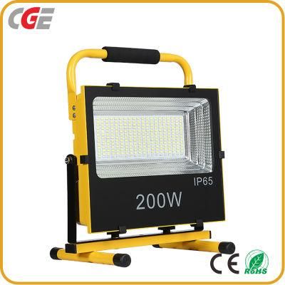 Emergency Outdoor Industrial Waterproof IP65 200W Rechargeable LED Flood Lamp