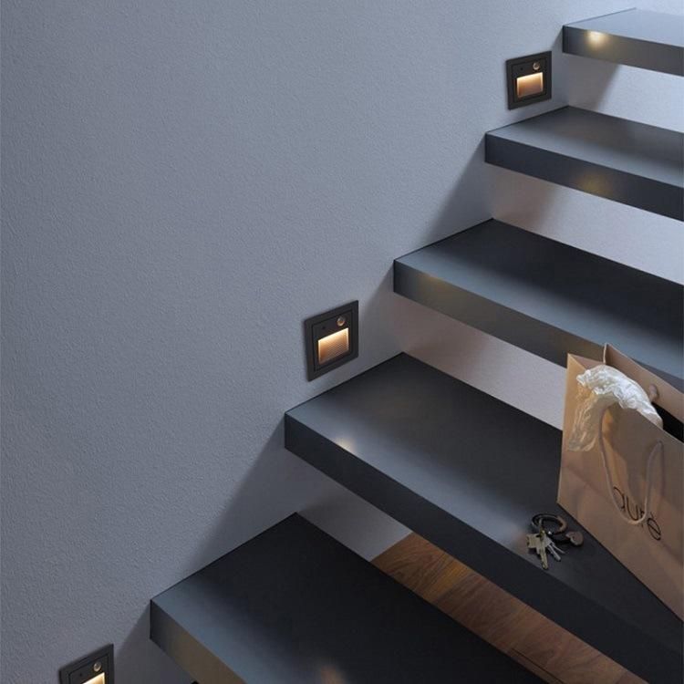 Ce Approved 3W Outdoor LED Recessed Wall Lamp Light Induction Embedded Step Stair Light IP65