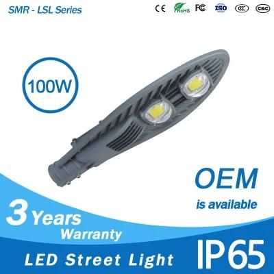 Waterproof IP65 Aluminum COB Road Lighting 100 Watt LED Street Light