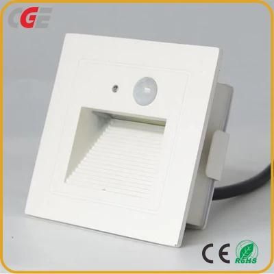 3W LED Wall Lamp PIR Motion Sensor Recessed Stairs Step Decoration Hallway Staircase Lights Outdoor Lighting