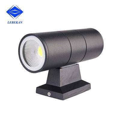 Aluminum Black Grey Shell Industrial Modern Double Head 6W LED Wall Lamp Corner Lights