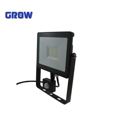 50W LED Outdoor Floodlight with PIR Sensor TUV GS 3years Warranty