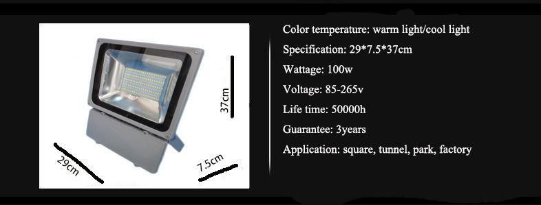 100W New Design 2015 Type LED Floodlight with Epistar Chip (SLFSMD 100W)