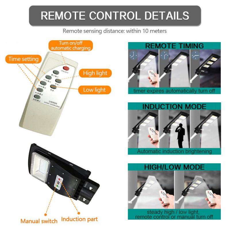 Outdoor All in One IP65 Polysilicon Panel ABS 20W Solar LED Street Light