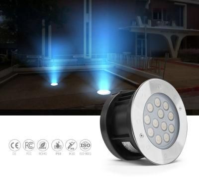 12W DC24V LED Underwater Light IP68 Stainless Steel LED Ground Light Pool Lighting