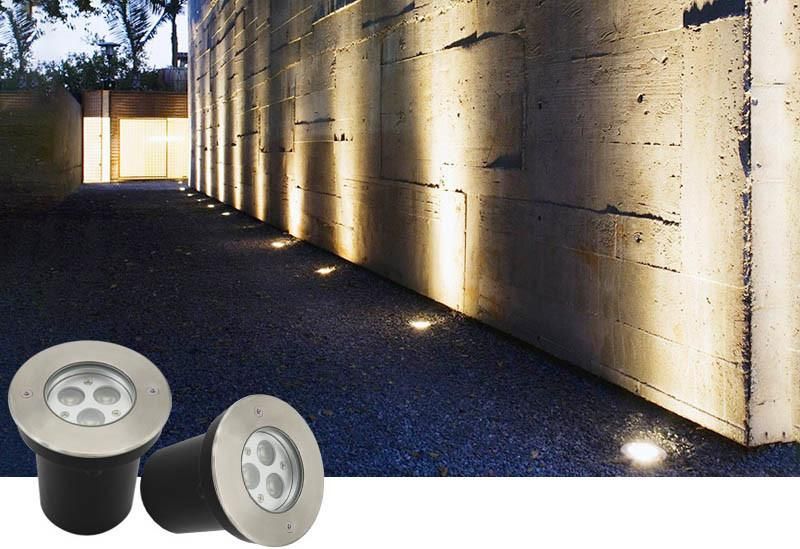 IP67 3W 6W 9W LED Landscape Light Outdoor LED up Light LED Underground Light Garden up Light LED Inground Light with Stainless Steel Front Cover