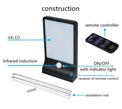 Solar Street Lights Outdoor IP65 450lm Wireless Waterproof Motion Sensor All in One Solar Street Lights