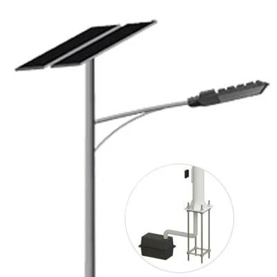 Energy Saving 8m 60W Split LED Solar Street Light MPPT Controller Charging Dusk to Down IP66 Kenya Civil Project