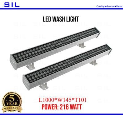 LED Wall Spot Light Aluminum Housing Outdoor Waterproof IP65 R/B/Y/W/G/RGBW 216W L1000mm LED Wall Washer Linear Light