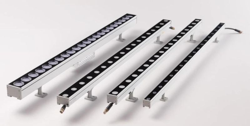 RoHS CE Customized Exterior IP67 Landscape Project Outdoor Building Facade Lighting Fixtures Asymmetric DMX512 Control RGBW Linear LED Wall Washer