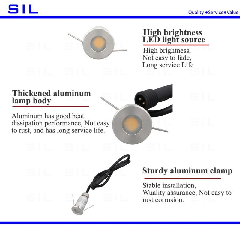 Buried COB Inground Lighting Waterproof LED Underground Light 1W LED Buried Light