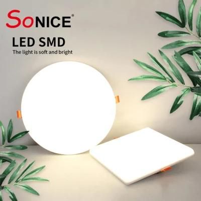 High Lumen Aluminium SMD Isolated Driver Flexible Spring Design Panel Light Back Light 10W 18W 24W 36W Inside Outside LED Panel Light