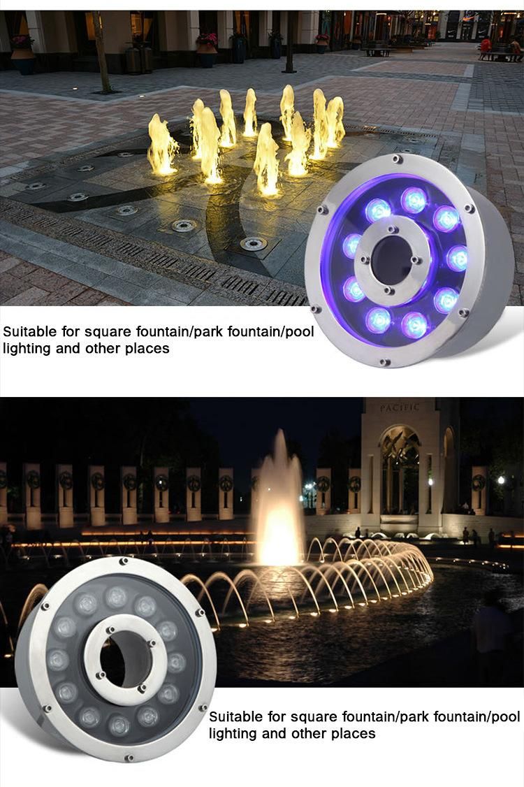 Fountain Lamp LED Underwater Lamp Underwater Spotlight Fountain Lamp Colorful Pool Lamp Landscape Waterscape Lamp Waterproof Lamp