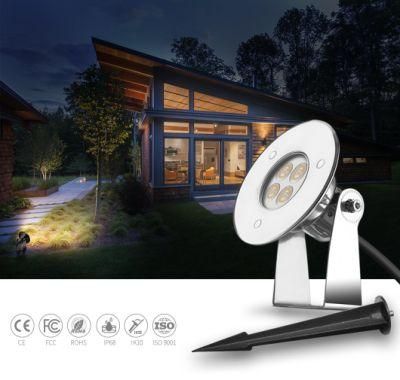 5W 24V IP68 Structural Waterproof Angle Adjustable LED Garden Landscape Spot Pin Lighting