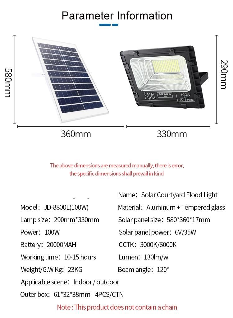 Decoration Garden Home Yard Solar Flood Light Solar Powered Outdoor Lights Solar Light