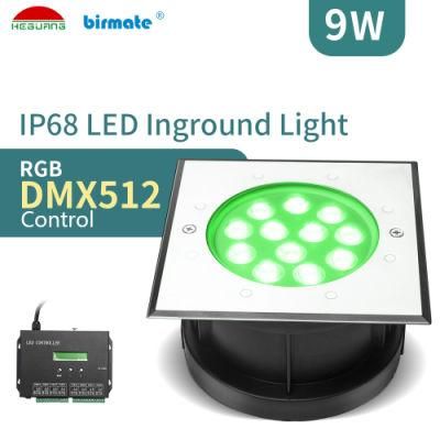 9W DC24V LED Underwater Light IP68 Waterproof SS316L Stainless Steel LED Ground Light Pool Lighting