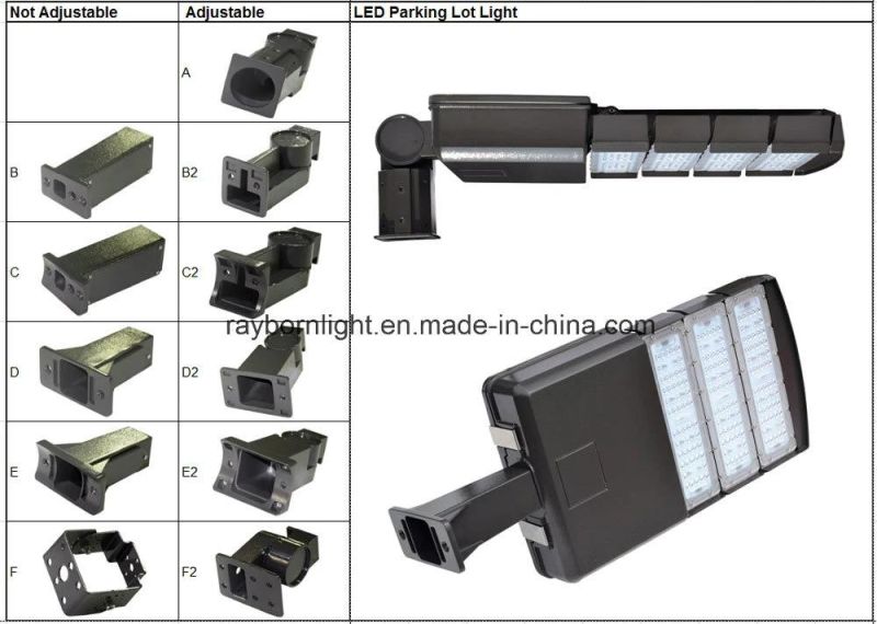 USA Outdoor Area 250W Shoebox Street Lighting Luminaire LED Parking Lot Light