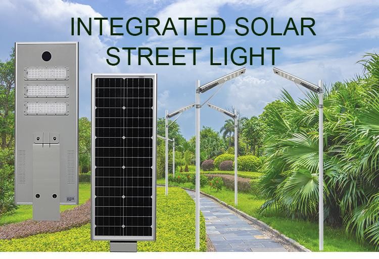 2020 New Product IP66 12V 24V 30W 60W 80W 100W Solar Street Lights with Pole