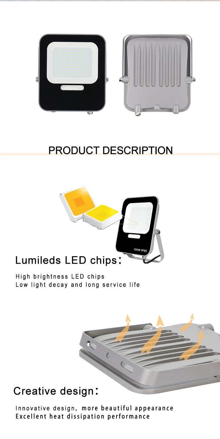 Slim 400W HID Flood Lighting Lineal Sport Narrow Beam Light Outdoor LED Flood IP65 24V LED Flood Light Tow Way for Tennis Court