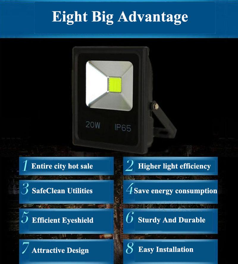 Die-Cast Aluminum+Glass COB Waterproof LED Flood Lighting LED Flood Lights 50W 100W 150W 200W SMD High Power LED Reflector Light