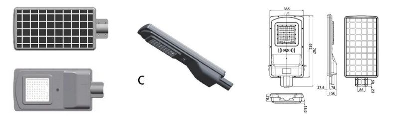 ISO9001 Manufacture 10W 20W 30W High Brightness >140 Lumen Aluminum Integrated/All in One LED Solar Light IP65 IP66