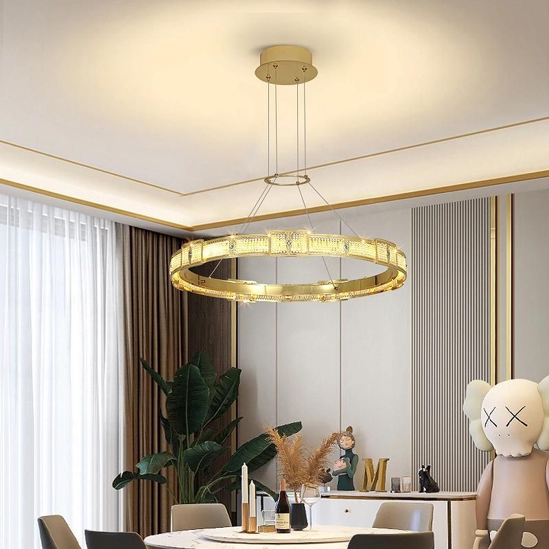 2022 Modern Hanging Bedroom Living Room Decor Circle Rings Ceiling Pendant Lights