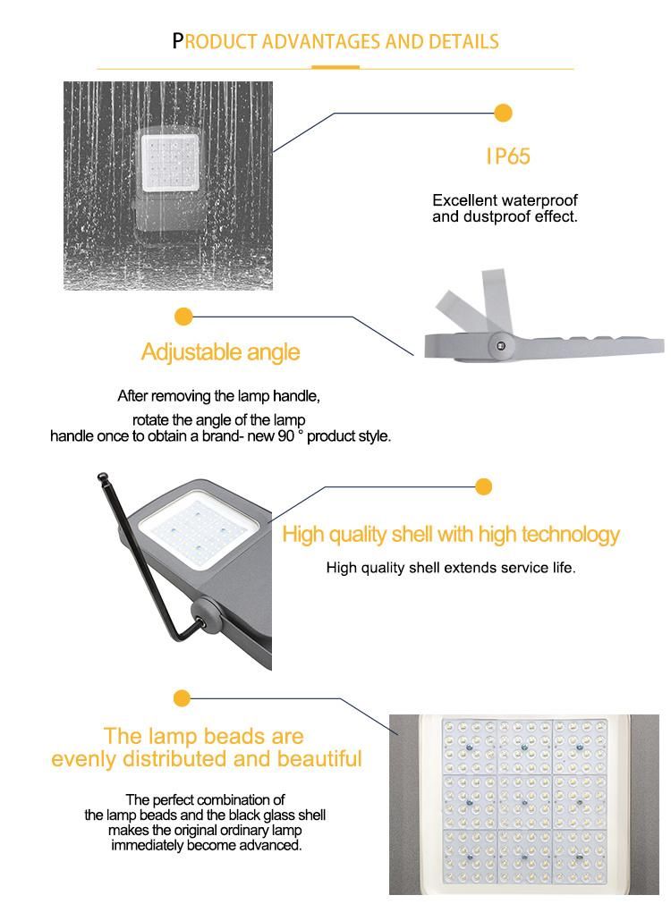 500W High-Power Outdoor Construction LED Flood Light IP66 CE