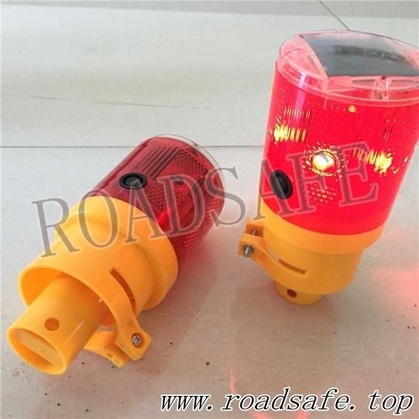 Solar LED Revolving Warning Light Traffic Light / Cone Light