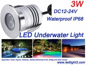 3W CREE Xbd LED Underwater Light IP68 Waterproof DC12-24V White, Green, blue, Red Lighting for Swimming Pool