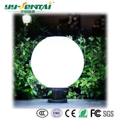 New Ball Type Induction Multiple Functional White LED Solar Pillar Light Outdoor Indoor for Post Garden Gate Lighting.