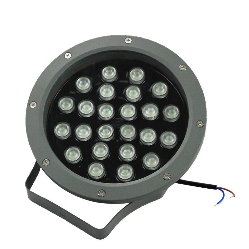 24W Waterproof Uplight Outdoor Landscape Garden Lawn Tree Round LED Underground Lighting for Stage