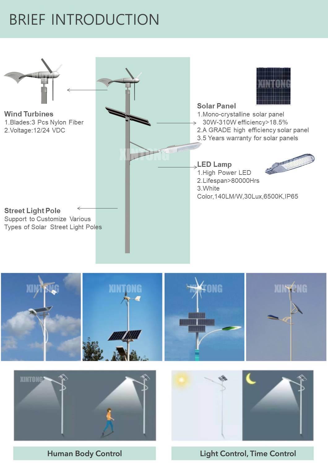 Battery Buried Wind Solar LED Highway Light Poly Crystalline Silicon