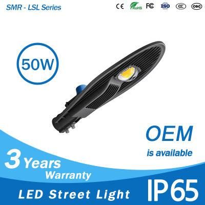 New Products LED Lamp 50W IP65 COB LED Street Light Manufacturer in China Outdoor Lighting