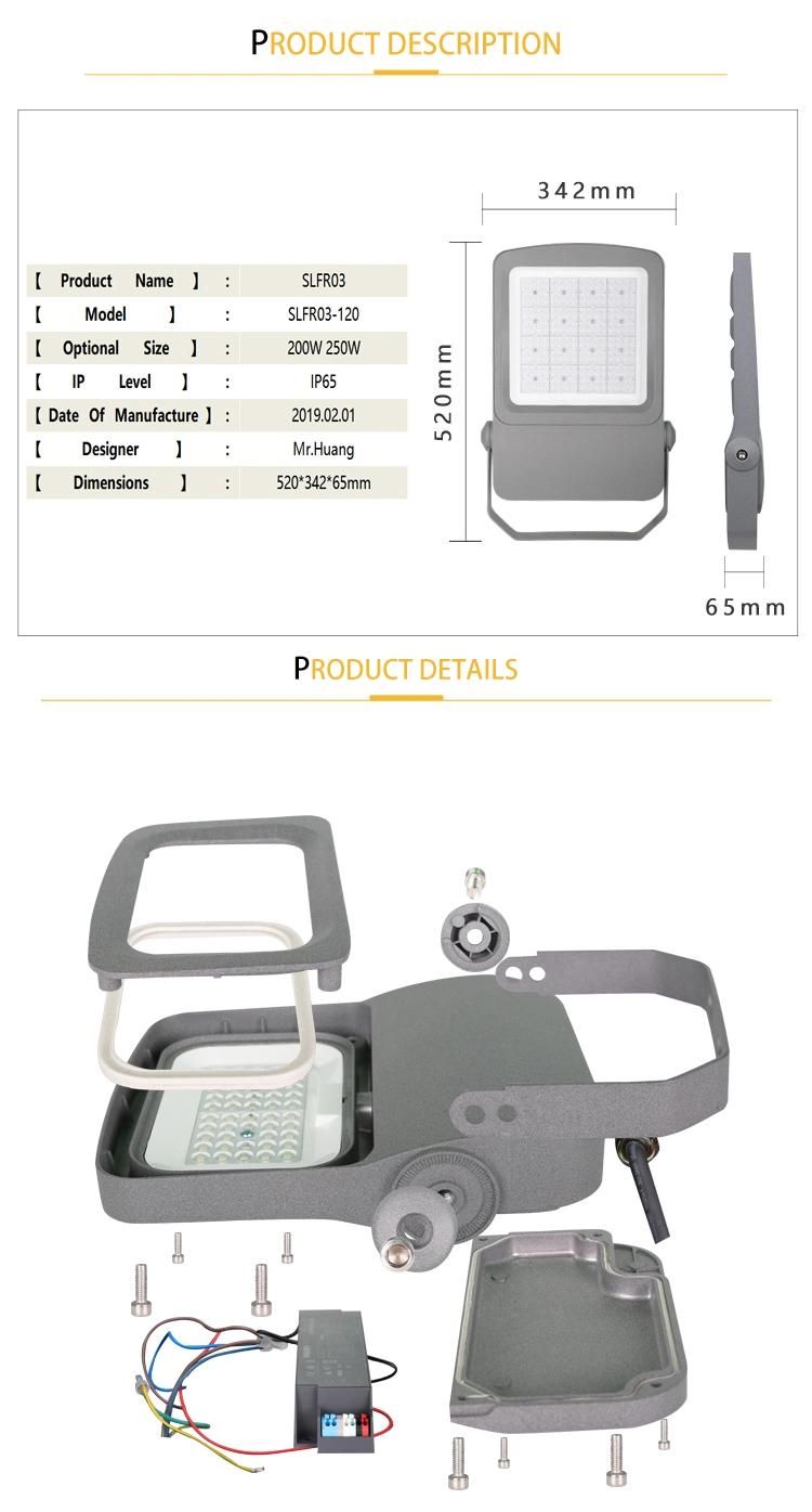 400W IP66 Park Square Factory Garden Construction LED Flood Light