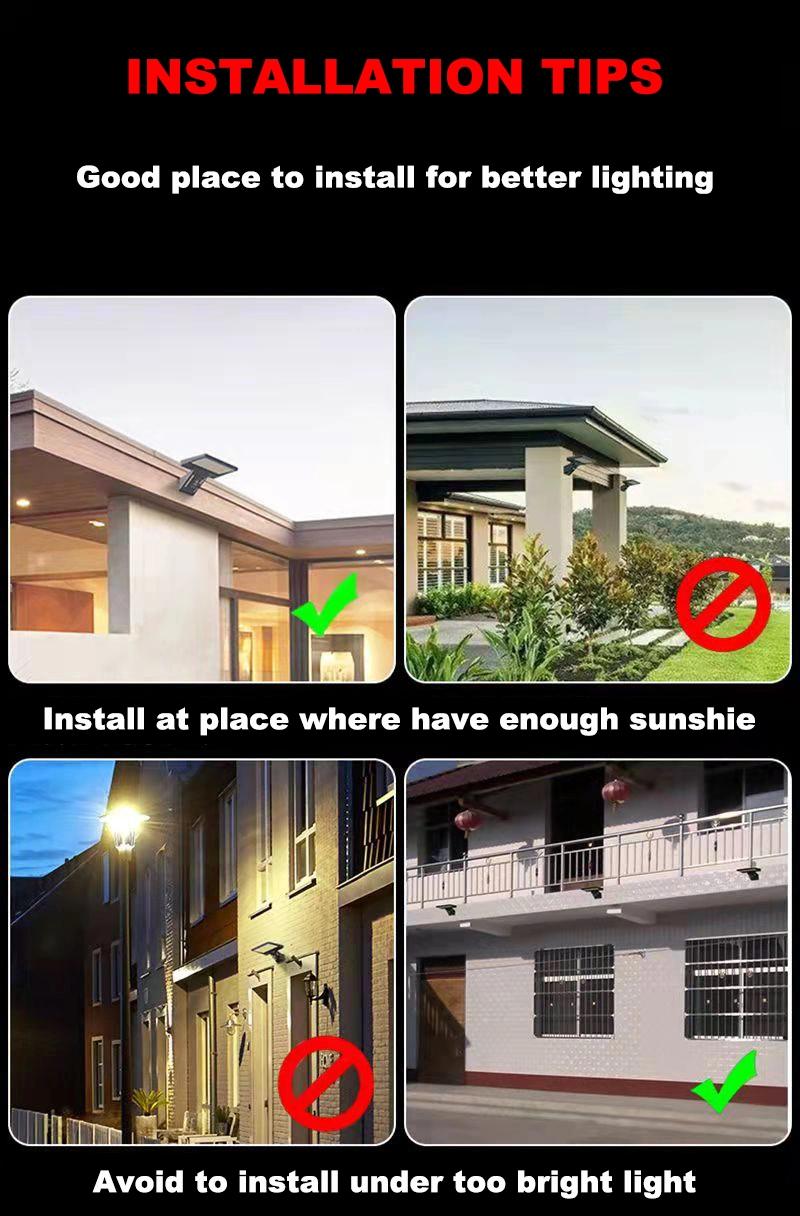 6V 2.5W Waterproof PIR LED Solar Wall Lights Outdoor