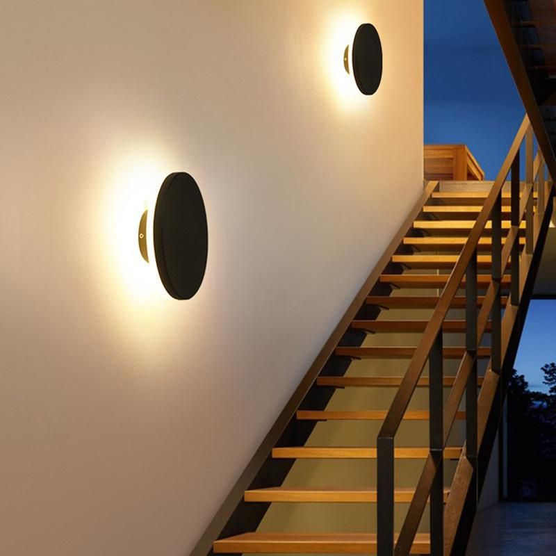 New PC IP65 Waterproof Round Surface Mounted LED Outdoor Wall Light for Decorations