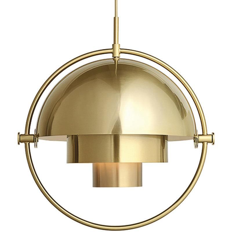 2022 Nordic Classic Pendant Lamp Electroplated Copper Lamp Designer Model Room Bar Cafe Semicircle Deformation Pendant Light
