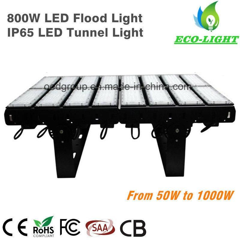 IP65 Aluminum 800W High Bay Outdoor Tunnel Lighting Module LED Flood Light Shenzhen Factory