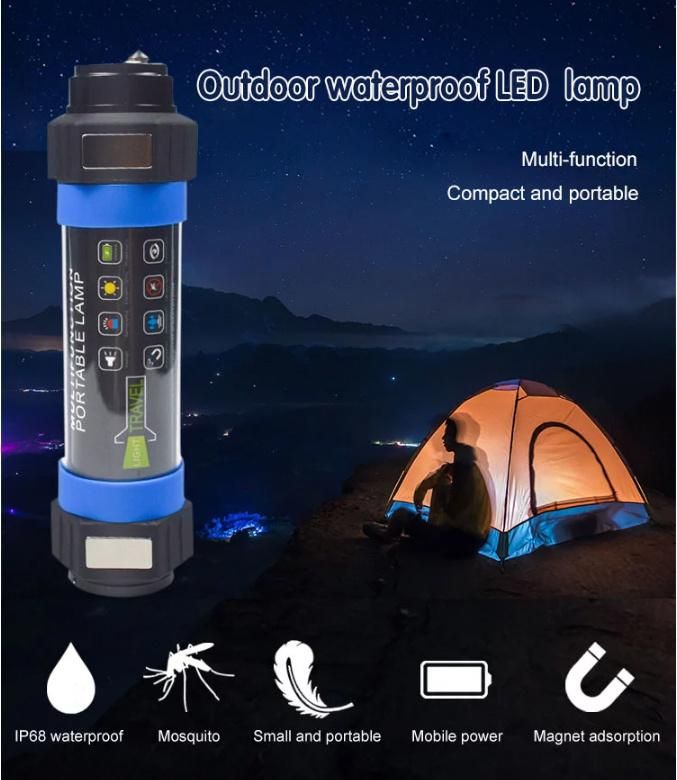 Waterproof LED Flashlight Mosquito Repellent Emergency Multifunction Camping Light