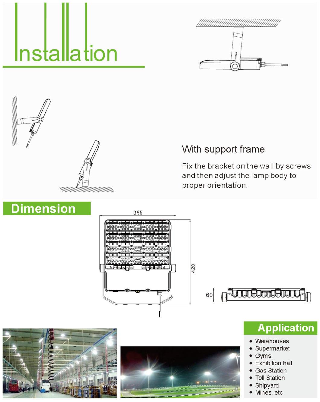 High Photosynthetic Efficiency LED Chips 200W LED Flood Light with 150lm/W Brightness