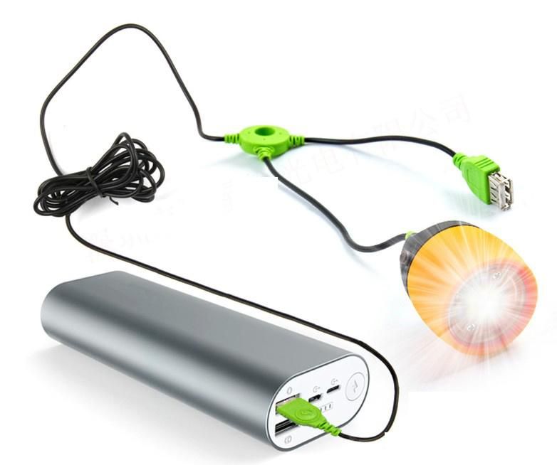 Multi Color Outdoor Camping LED Light USB Chainable Hook Lamp