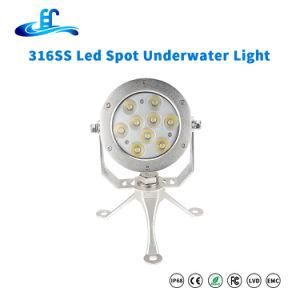 12V 316ss IP68 LED Underwater Spot Light with CE RoHS Certificate