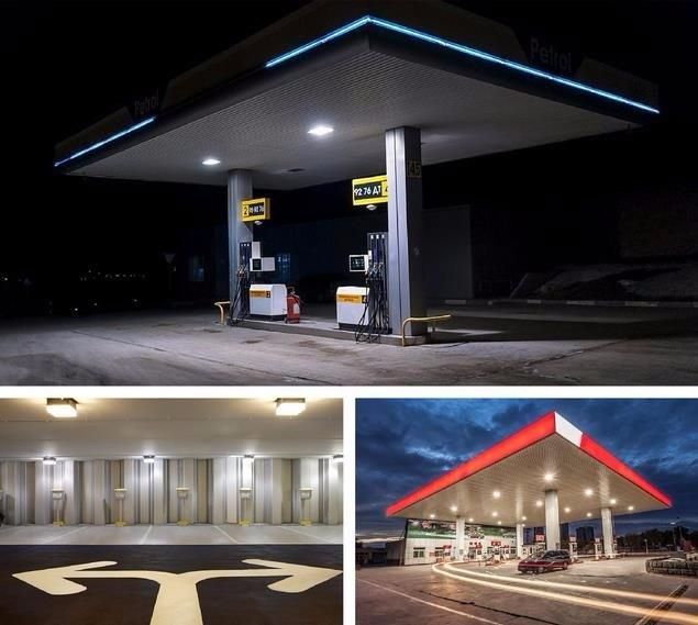 Aluminium LED Canopy Light for Gas Station 100 Watt