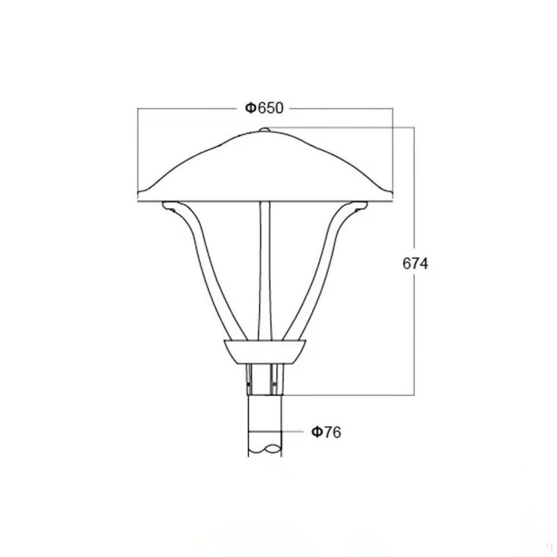 IP65 Outdoor Pole Top Light Waterproof SMD 35W 50W 60W LED Garden Post Light