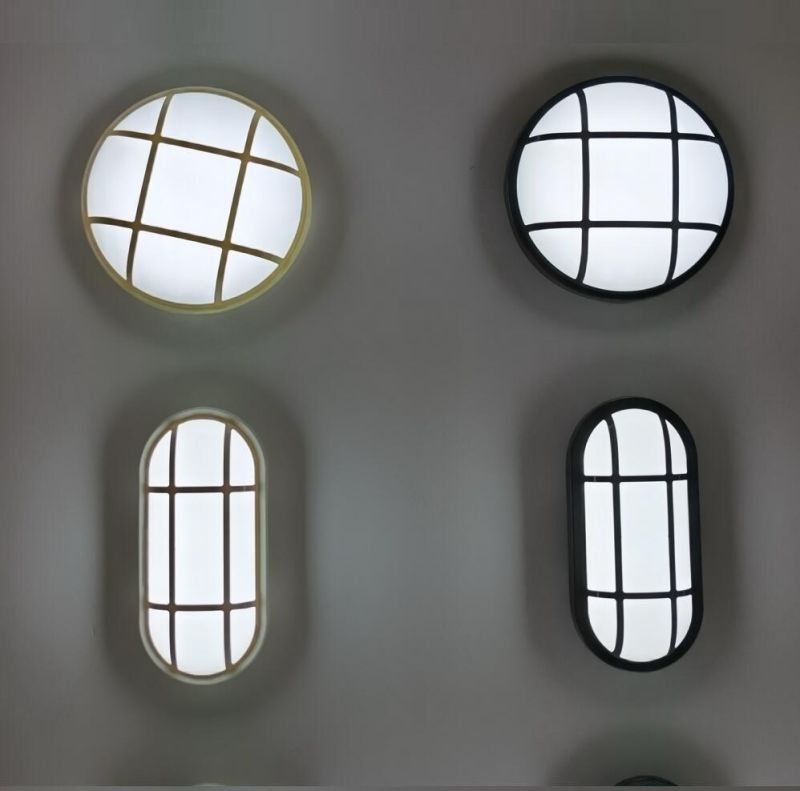 Bulkhead IP65 Outdoor Using in Yard Corridor Garden Park Oval or Round Wall Lamp Light Ceiling Light for Balcony Use