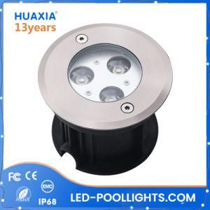 Waterproof IP68 Stainless Steel 9W Inground Underwater LED Underground Light