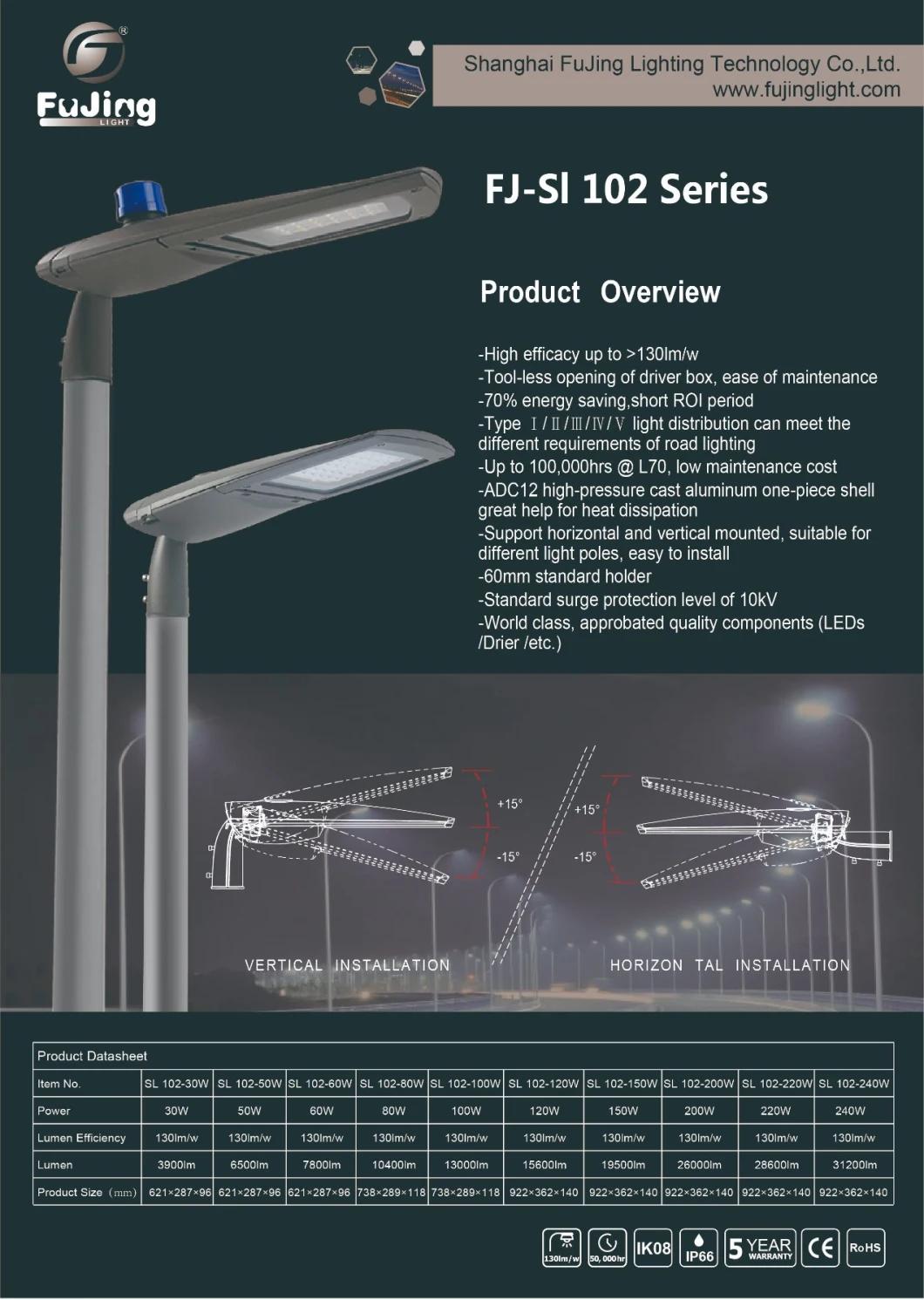 Waterproof IP65 50W 90W 120W 160W 200 Watt LED Street Light